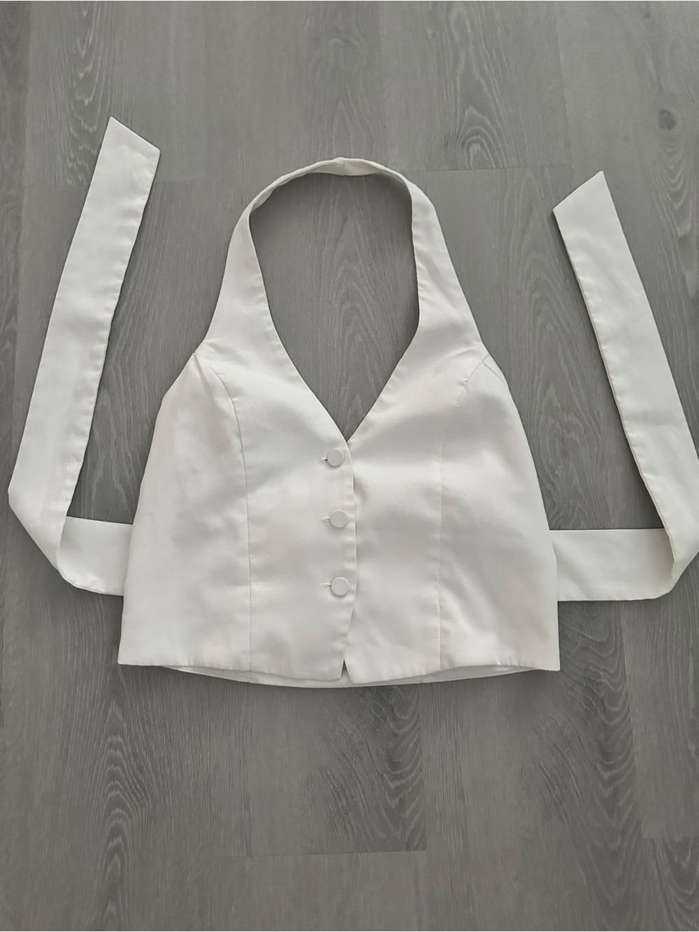 L.A. Hearts Cropped button Front Halter Top Vest